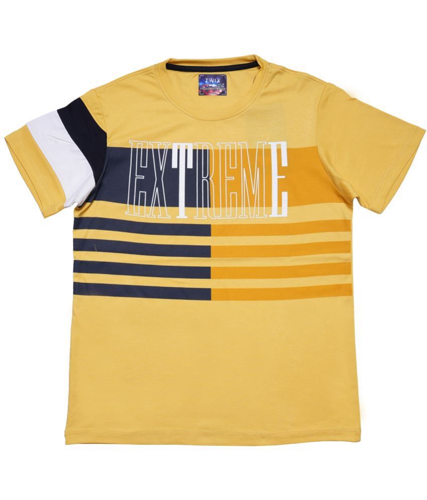     			Twix Lemon Cotton Blend Boy's T-Shirt ( Pack of 1 )