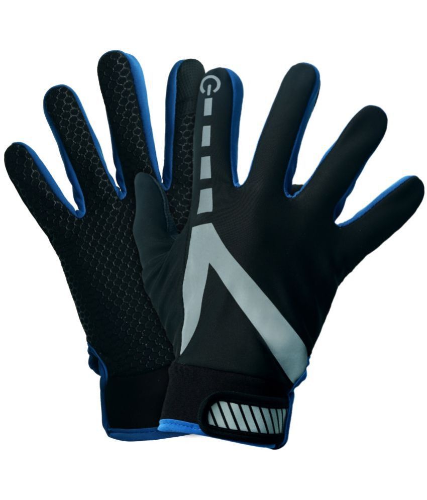    			ZAYSOO Blue Nylon Men's Biker Gloves ( Pack of 1 )