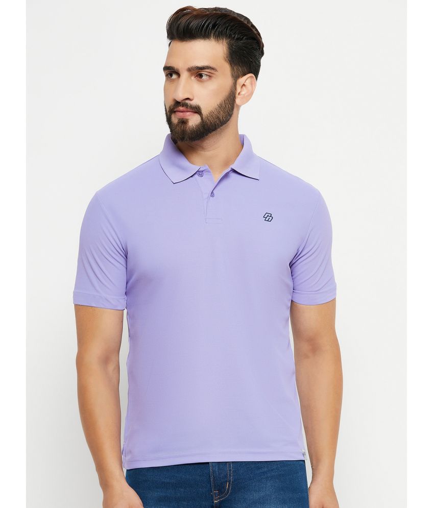     			renuovo Cotton Blend Regular Fit Solid Half Sleeves Men's Polo T Shirt - Lavender ( Pack of 1 )