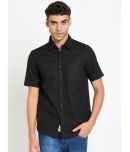 Club York Cotton Blend Regular Fit Solids Half Sleeves Men's Casual Shirt - Black ( Pack of 1 )