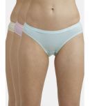 Jockey 1525 Women Super Combed Cotton Bikini - Light Assorted (Pack of 3 - Color & Prints May Vary)