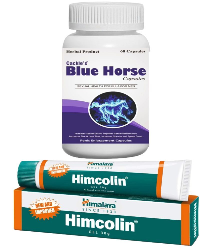     			Ayurvedic Blue Horse Capsule 60no.s & Himcolin Gel 30gm Only Use For Men