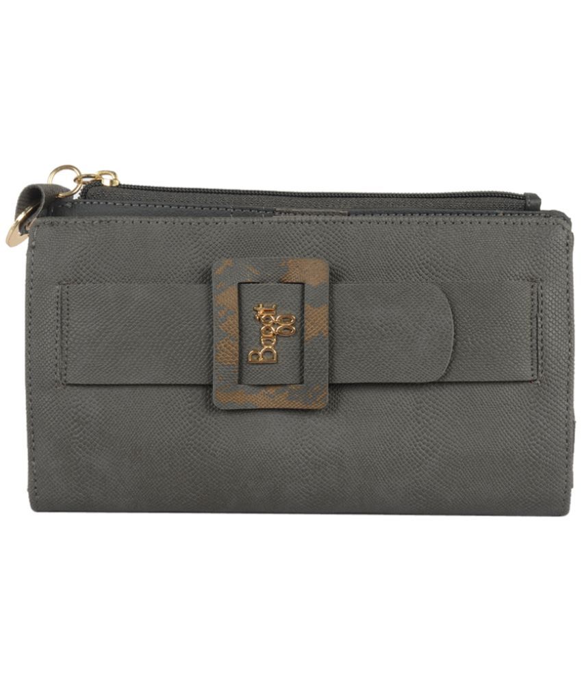     			Baggit PU Gray Women's Bi Fold Wallet ( Pack of 1 )