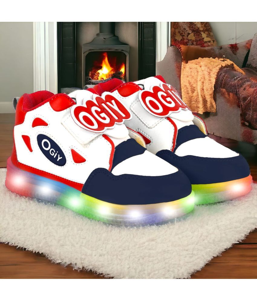     			Deals4you - White Boy's LED Shoes ( 1 Pair )