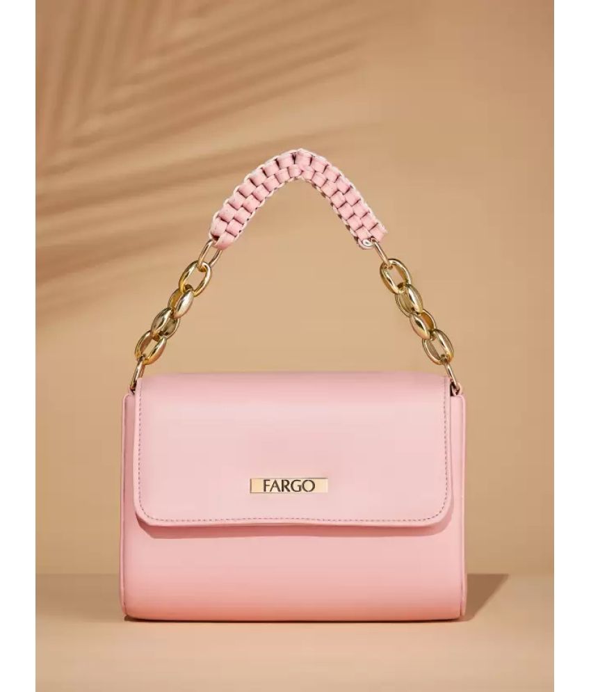     			Fargo Pink PU Sling Bag