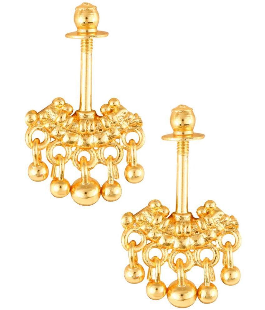     			VIVASTRI Golden Drop Earrings ( Pack of 1 )