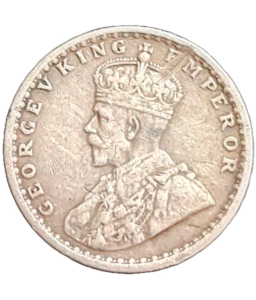     			Very Rare Silver 1917 Two Annas High Grade George V British India Coin