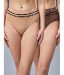 C9 Airwear Pack of 2 Nylon Striped Women's Briefs ( Multicolor )