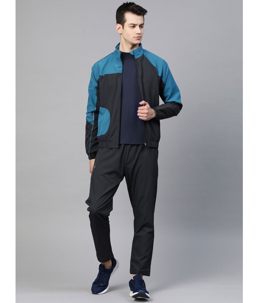     			Dida Sportswear Navy Polyester Regular Fit Colorblock Men's Sports Tracksuit ( Pack of 1 )