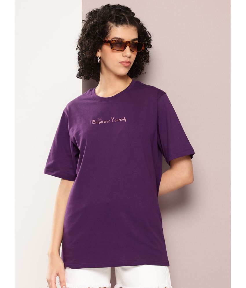     			Dillinger Purple Cotton Loose Fit Women's T-Shirt ( Pack of 1 )