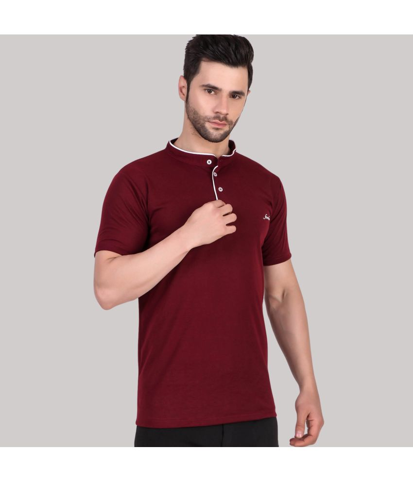     			Forbro Maroon Cotton Regular Fit Men's Sports T-Shirt ( Pack of 1 )