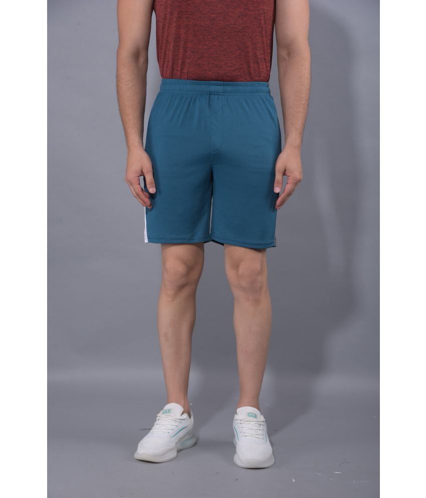     			Force NXT Teal Polyester Men's Gym Shorts ( Pack of 1 )