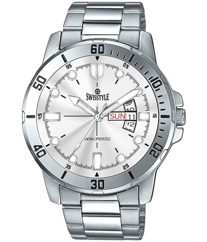     			Swisstyle Silver Stainless Steel Analog Men's Watch