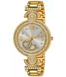 Viser Gold Metal Analog Womens Watch