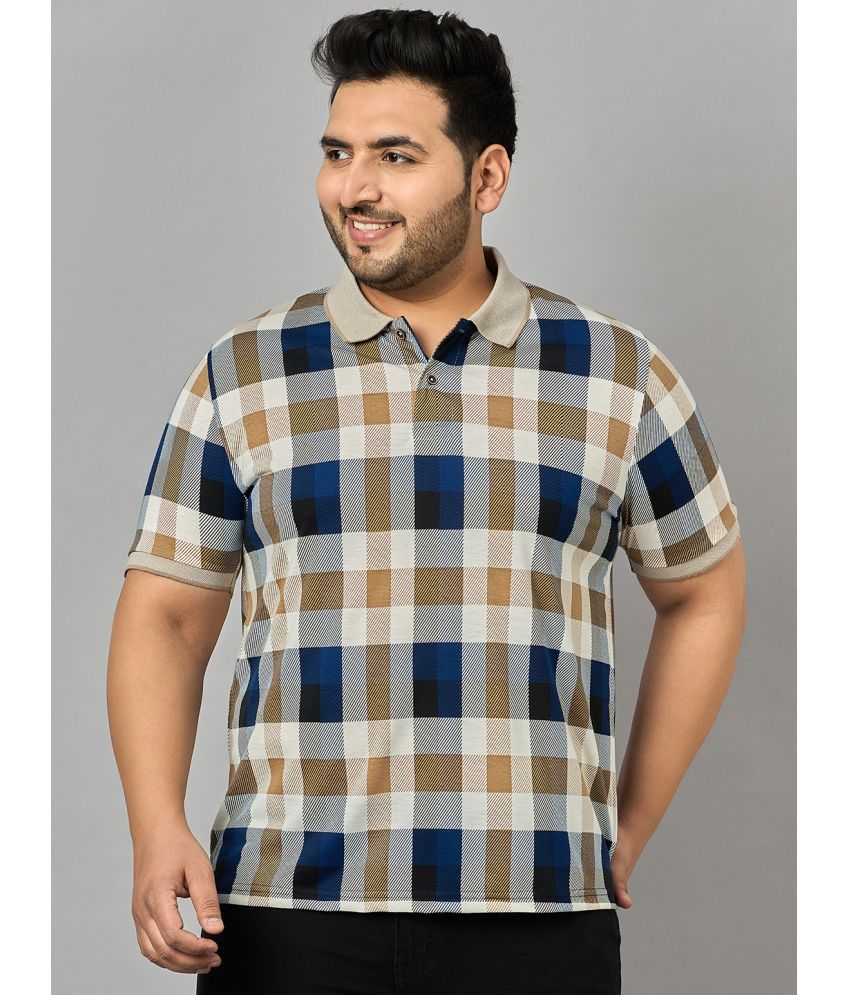     			AUSTIVO Pack of 1 Cotton Blend Regular Fit Checks Half Sleeves Men's Polo T Shirt ( Multicolor )