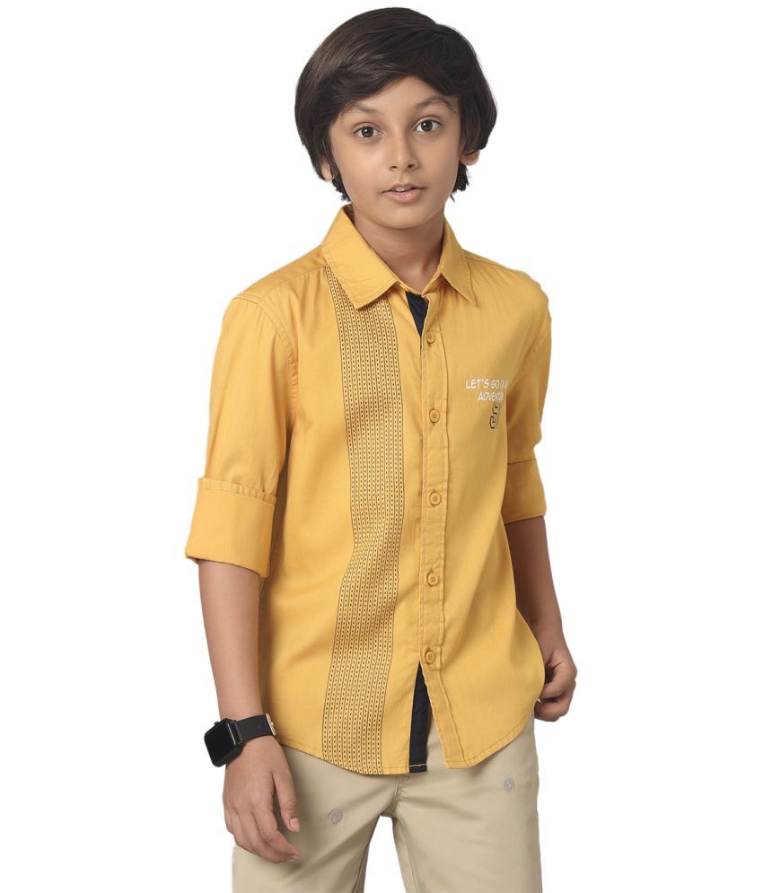     			Under Fourteen Only Single 100% Cotton Full Sleeves Shirt ( Yellow )