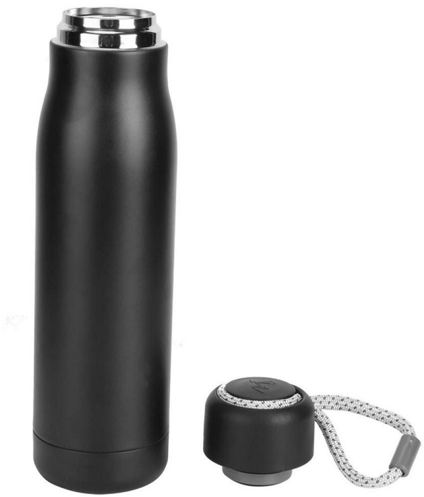     			Home Lane Vacuum Flask Bottle Black Thermosteel Flask ( 500 ml )