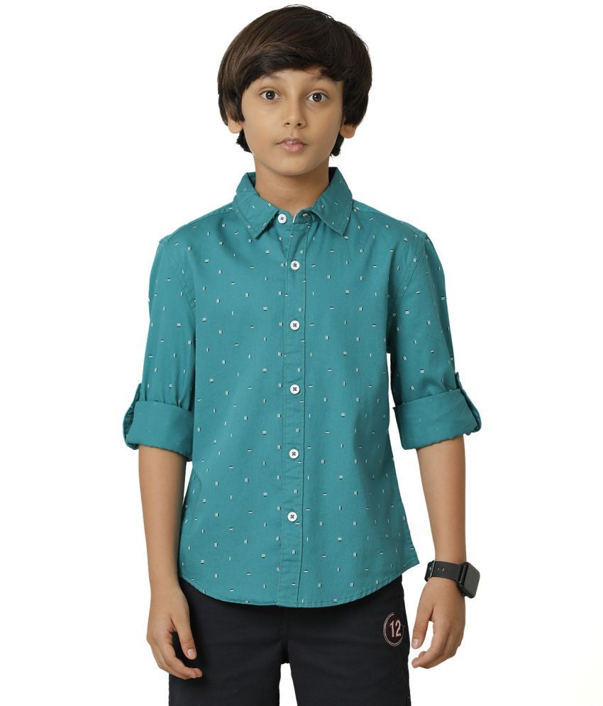     			Under Fourteen Only Single 100% Cotton Full Sleeves Shirt ( Green )