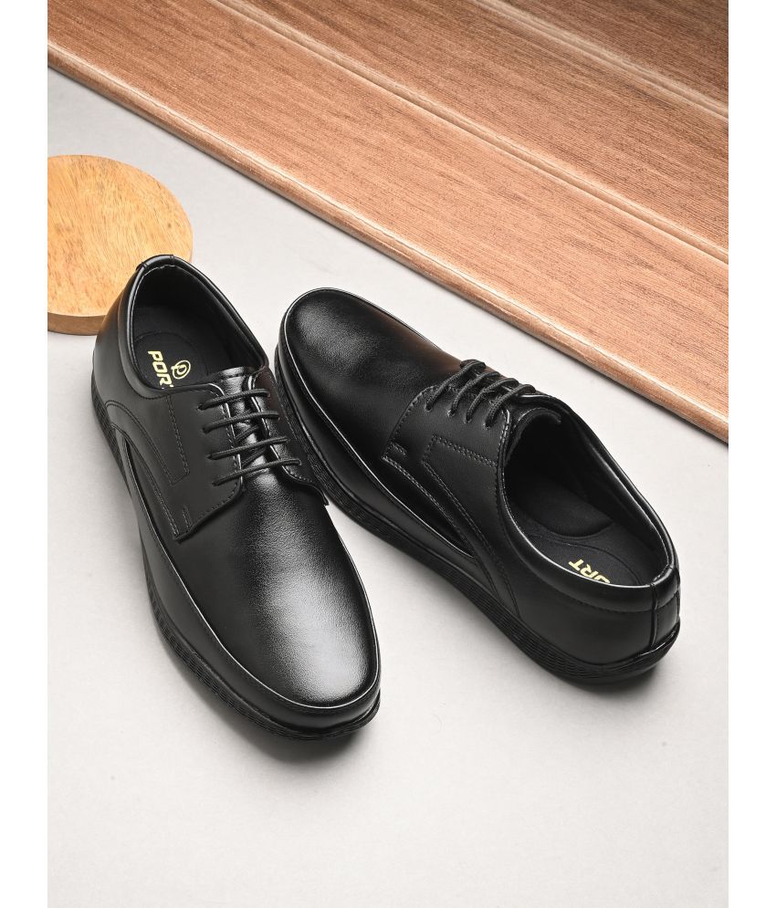     			Port Black Men's Derby Formal Shoes