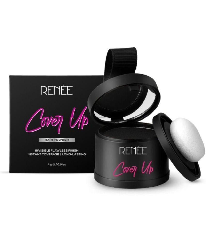     			Renee Cover-Up Hair Powder - Black, Helps Cover Grey Roots & Bald Spots Instantly Pigmented, 4Gm