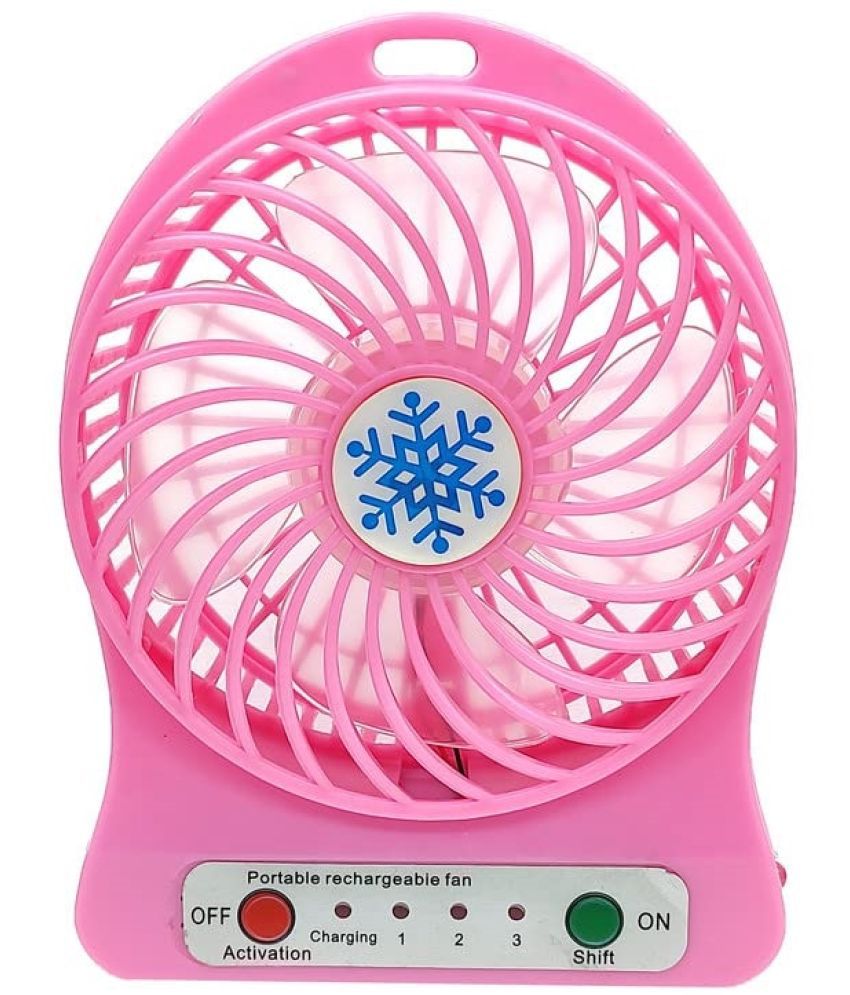     			Sanjana Collections Portable Rechargeable Mini Fan for Desk Car USB Charging 3 Mode Speed
