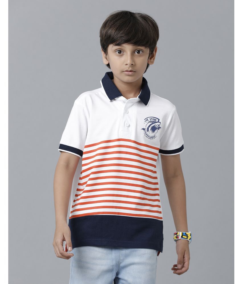     			Under Fourteen Only Navy Cotton Blend Boy's Polo T-Shirt ( Pack of 1 )