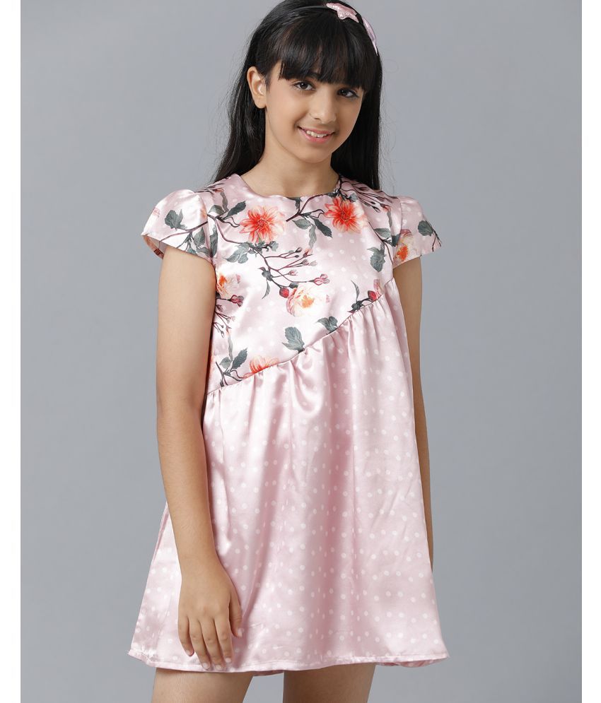     			Under Fourteen Only Pink Polyester Girls Frock ( Pack of 1 )