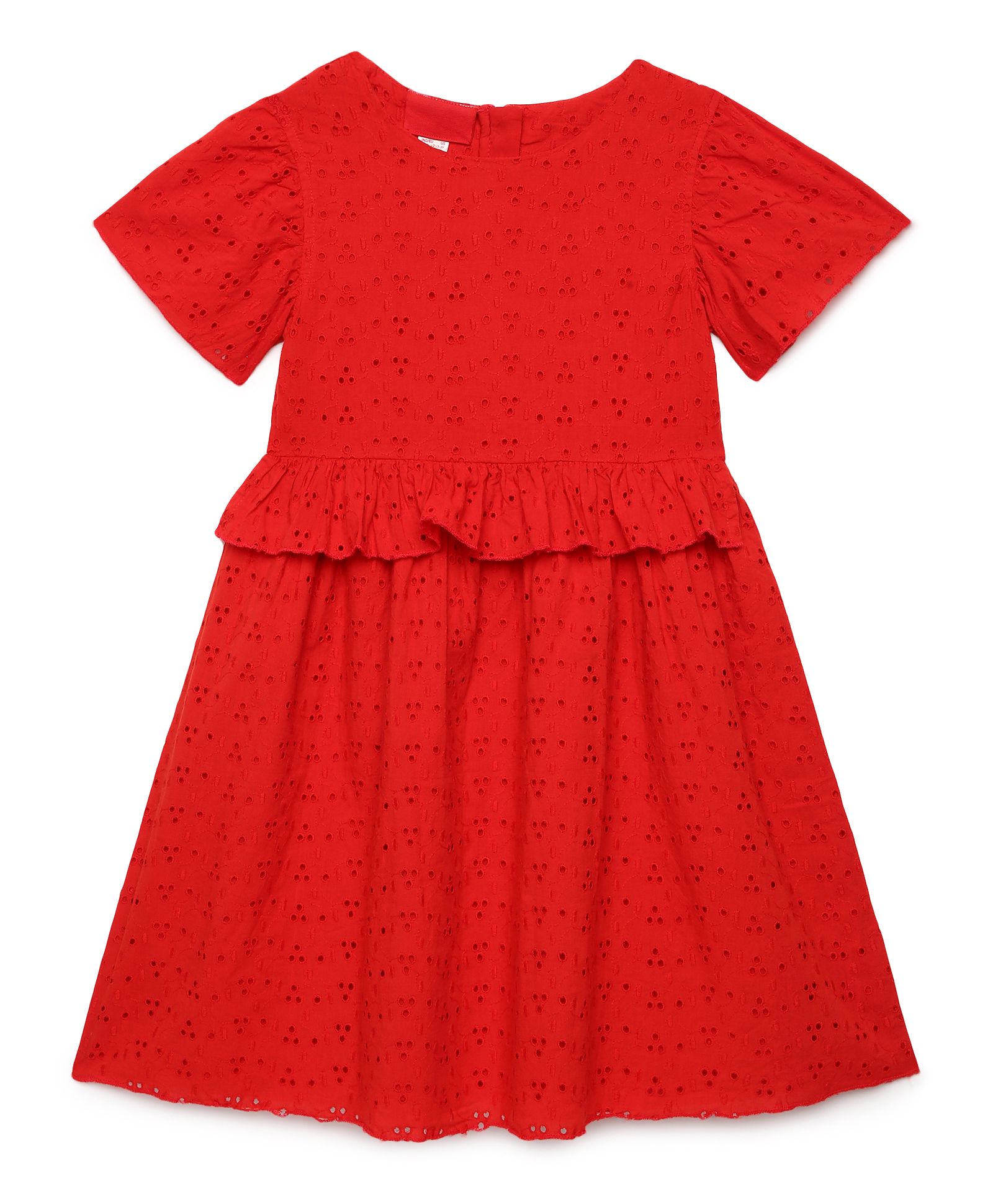     			Under Fourteen Only Cotton Fit And Flare Dress For Girls ( Pack of 1 , Red )