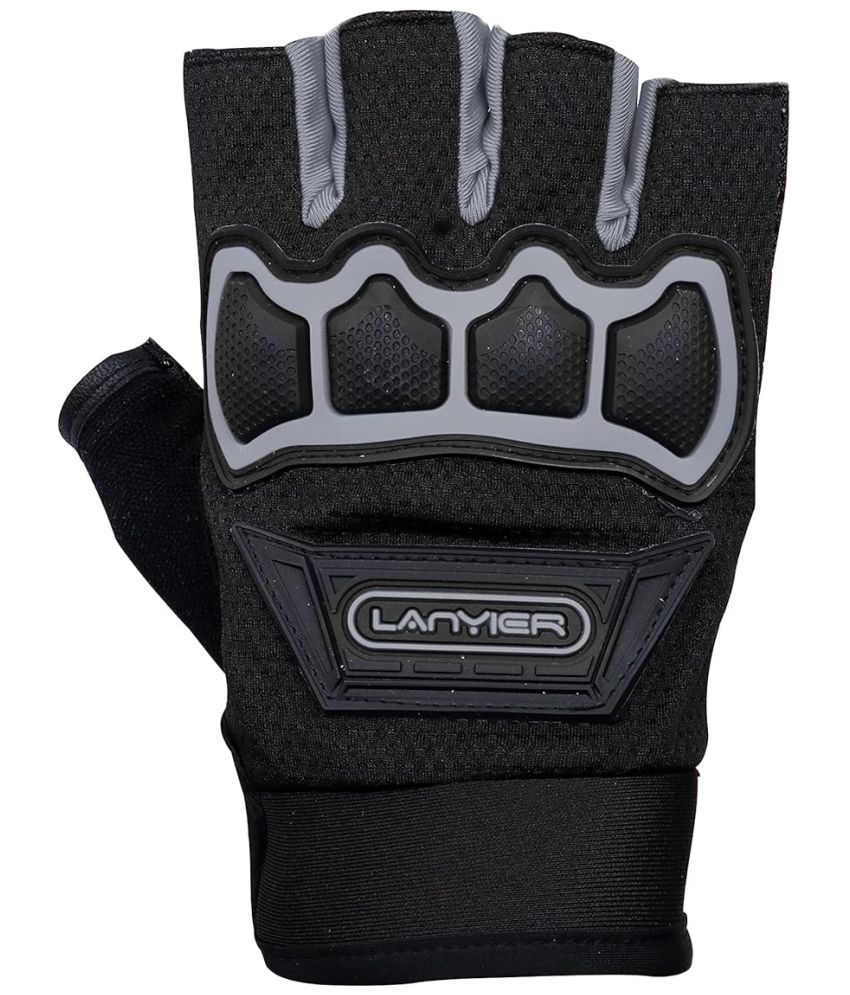     			ZAYSOO Gray Nylon Men's Biker Gloves ( Pack of 1 )