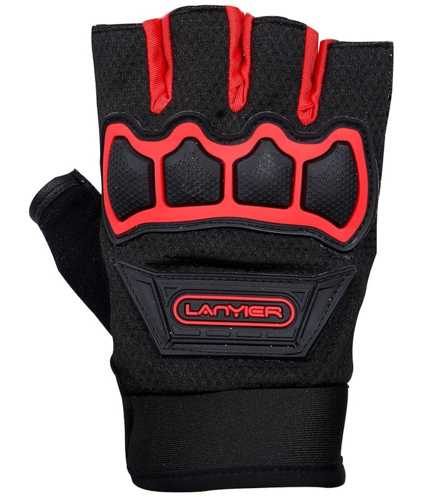     			ZAYSOO Red Nylon Men's Biker Gloves ( Pack of 1 )