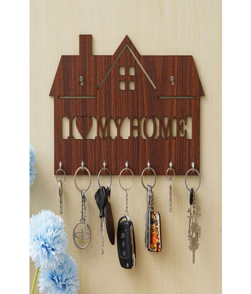     			JaipurCrafts Brown Wood Key Holder - Pack of 1