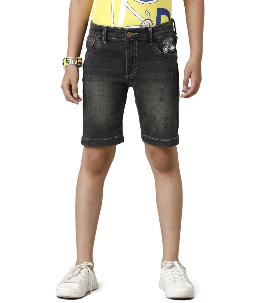     			Under Fourteen Only - Black Cotton Boys Shorts ( Pack of 1 )