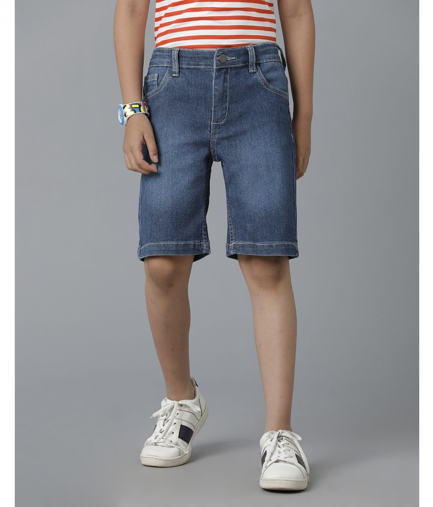     			Under Fourteen Only - Blue Cotton Boys Shorts ( Pack of 1 )