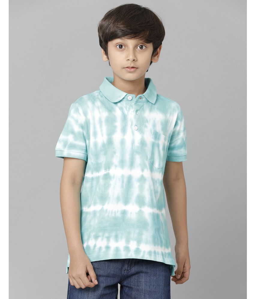     			Under Fourteen Only Green Cotton Blend Boy's Polo T-Shirt ( Pack of 1 )