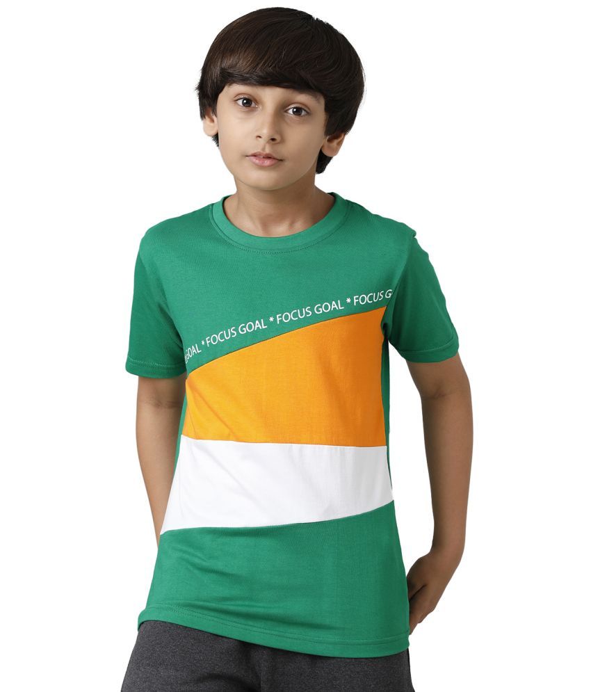     			Under Fourteen Only Pack of 1 Boys Cotton Blend T-Shirt ( Green )