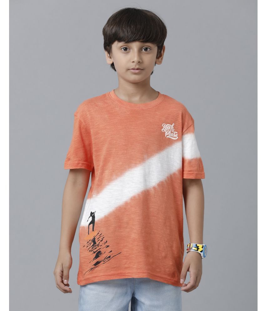     			Under Fourteen Only Pack of 1 Boys Cotton Blend T-Shirt ( Orange )