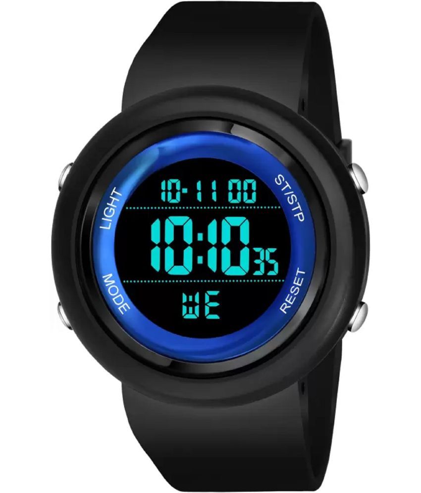     			Viser Black Silicon Digital Womens Watch