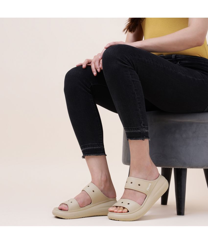     			Yoho Beige Clogs