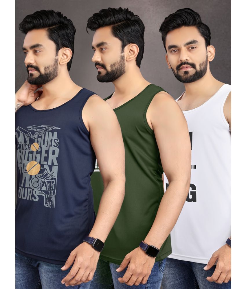     			allan peter Pack of 3 Cotton Blend Men's Vest ( Multicolor )