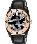 LimeStone Black PU Analog Men's Watch