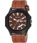 LimeStone Brown PU Analog Men's Watch