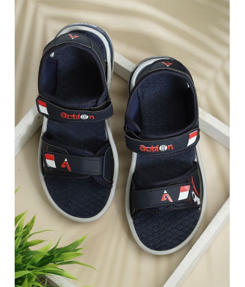     			Action - Navy Blue Men's Floater Sandals