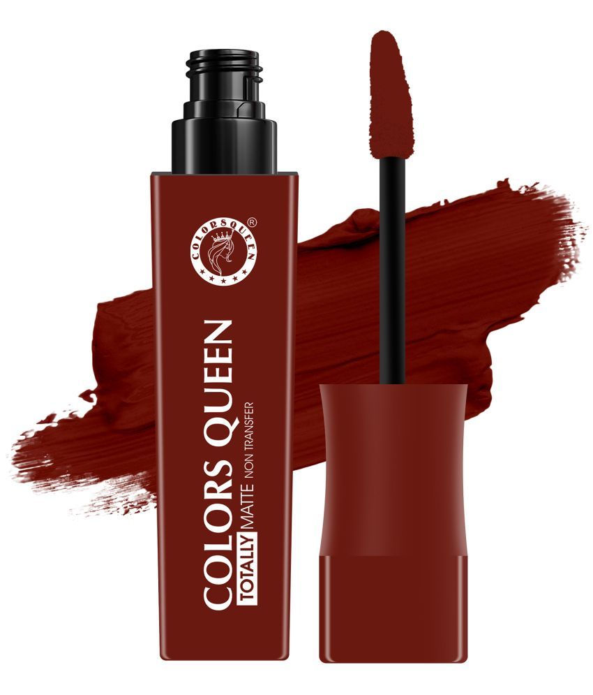     			Colors Queen Totally Matte Non Transfer Liquid Lipstick 7.5g, Sexy Coco (Shade - 09)