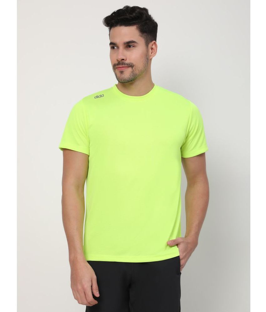     			Dida Neon Green Polyester Regular Fit Men's Sports T-Shirt ( Pack of 1 )