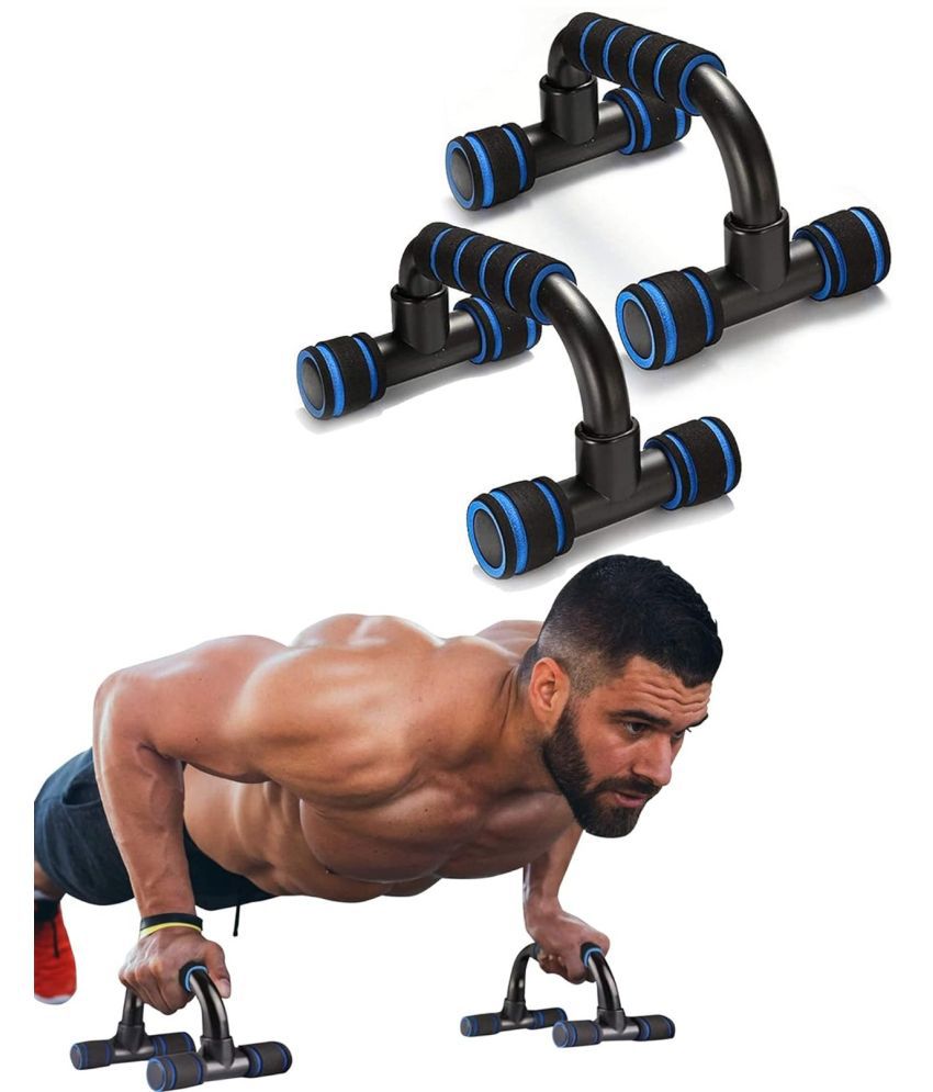     			HORSE FIT Push Up Bar | Push Up Bars Stand with Foam Grip Handle | Push-Up Bar Pair | Work Out Stand with Comfort Grip | Foam Dips Bar For Home Workout | Non-slip Strength Bars | Fitness handle Bars (Blue)