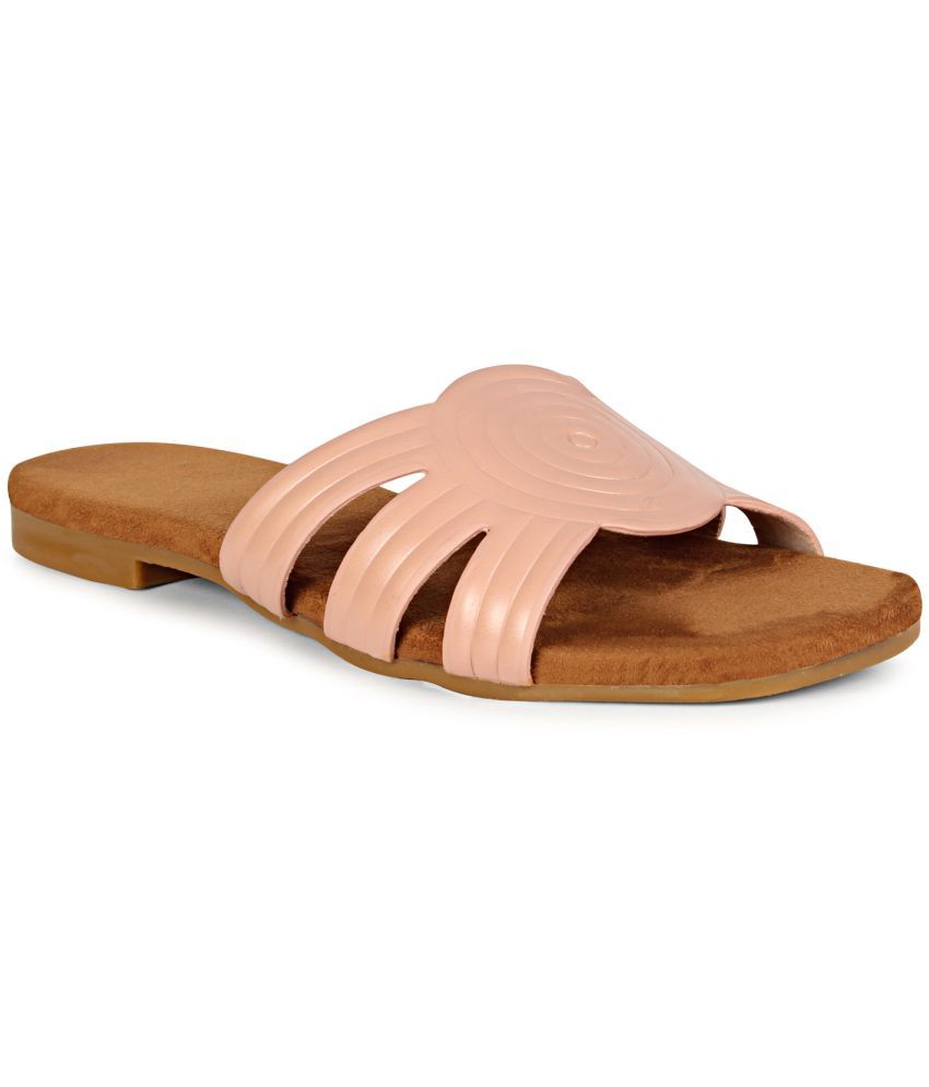     			Ishransh Peach Women's Flats