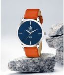 LimeStone Brown PU Analog Men's Watch