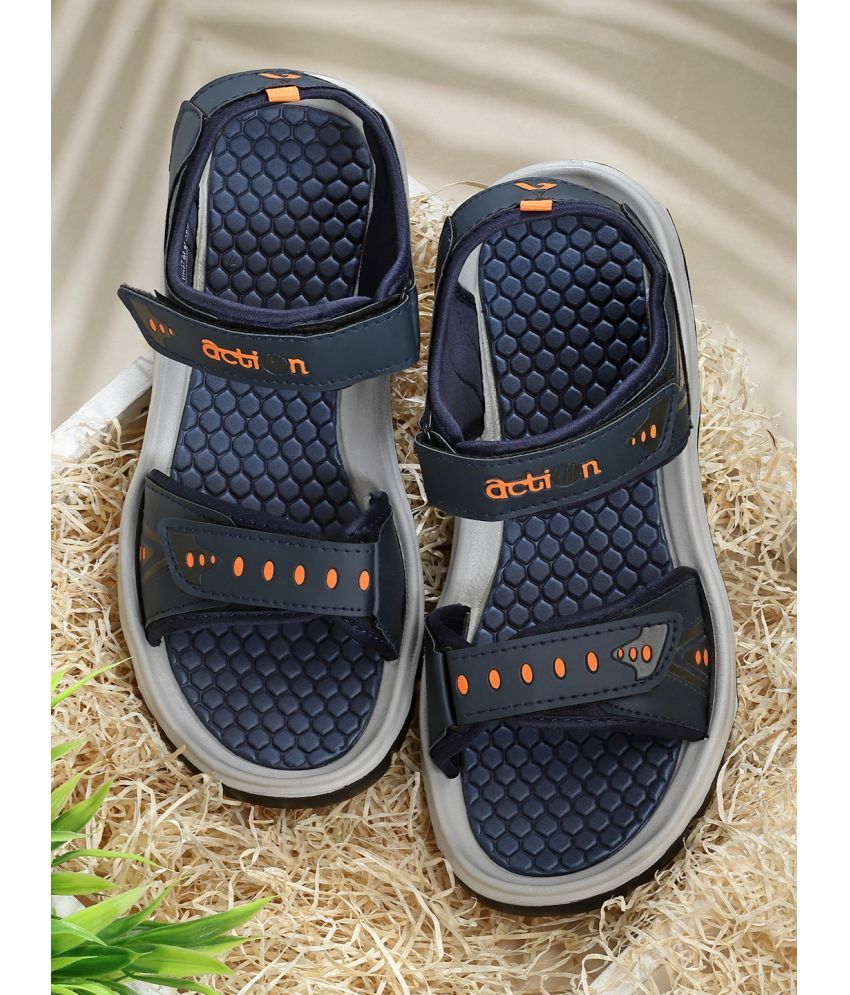     			Action - Navy Blue Men's Floater Sandals