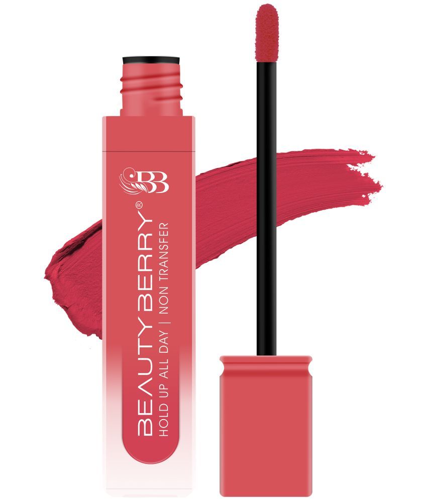     			Beauty Berry Hold Up All Day Non Transfer Matte Liquid Lipstick 7.5g, Pinky Spice (Shade - 02)