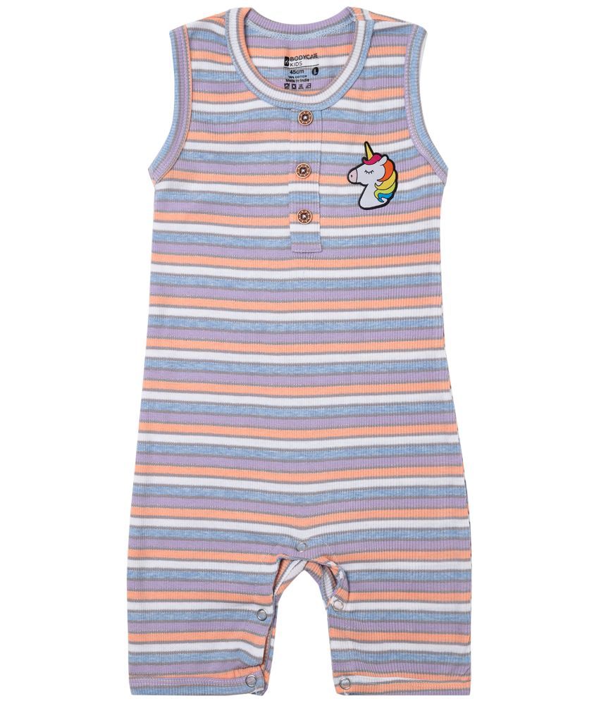     			Bodycare Multicolor Cotton Blend Rompers For Baby Girl ( Pack of 1 )